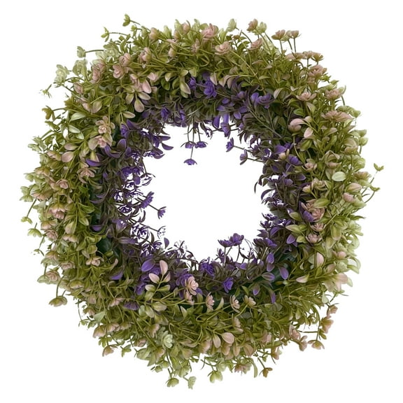 Unique Bargains Eucalyptus Wreaths for Front Door Artificial Decorations Wreaths Purple