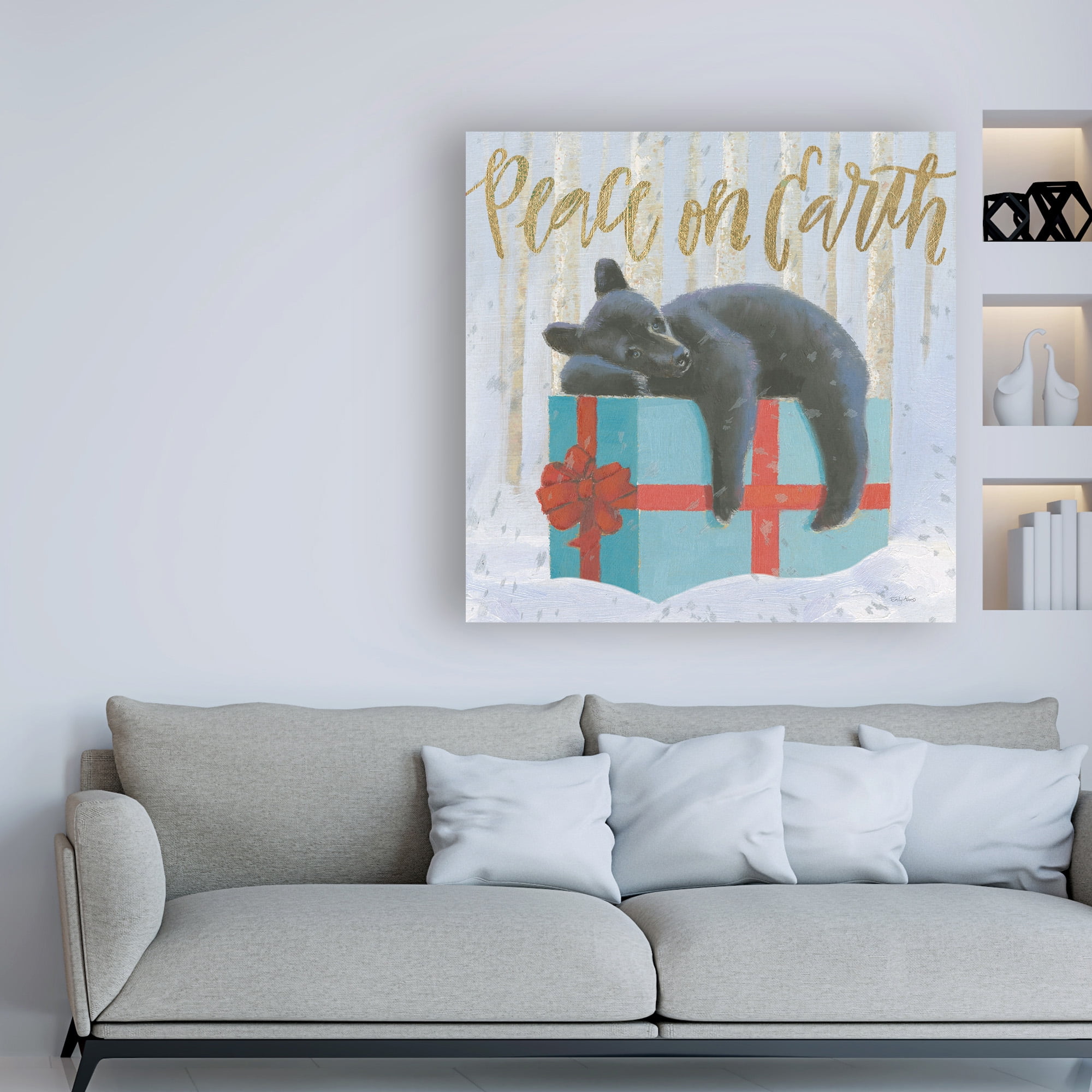 Trademark Fine Art 'Christmas Critters Bright II' Canvas Art by Emily Adams