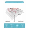 thumbnail image 5 of Quilts King Size Bedding Set, Red Eucalyptus Leaves Lightweight Quilted Comforter, Summer Botanical Weeping Wooden Soft Reversible Bedspread Coverlet with Pillow Covers for All Season, 96" x 106", 5 of 7