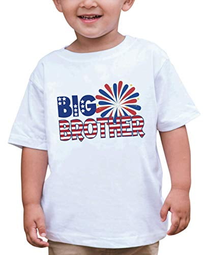 Photo 1 of 7 ate 9 Apparel Boy's Big Brother 4th of July USA Patriotic 4T T-Shirt Red