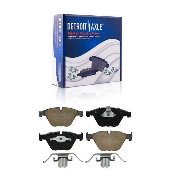 Detroit Axle - Front Ceramic Brake Pads w/Hardware for BMW 328i/xi/xDrive Models - Check Fitment Notes Fits select: 2008,2012-2013 BMW 328 I SULEV