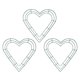 thumbnail image 1 of Paquete de 3 coronas de metal con forma de corazón de 12 pulgadas, marco de alambre en forma de corazón para manualidades de bricolaje para el hogar, bodas y San Valentín, 1 of 8