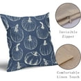 thumbnail image 4 of Fall Pillow Covers 18x18 Set of 2 Balck Pumpkin Autumn Themed Thanksgiving Harvest Print Decorative Throw Pillows Outdoor Pillowcase Farmhouse Linen Cushion Case Decor for Sofa Couch Bed, 4 of 6