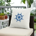 thumbnail image 3 of Sunbrella Sorra Home Indoor/Outdoor  Canvas Natural Embroidered Pillow 18 x 18 x 6 in - Ship Wheel, 3 of 5