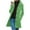 Green, variant on Breezora Women's Wool Blend Stand Collar Single Breasted Mid Long Coat Casual Retro Buttons L Size Blue