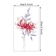 thumbnail image 4 of 30 Sheets Waterproof Tattoo Stickers , Long Lasting Temporary Tattoos, Red Lotus In Hell Pattern, Face Arm Back Leg Stickers Body Art, 4 of 4