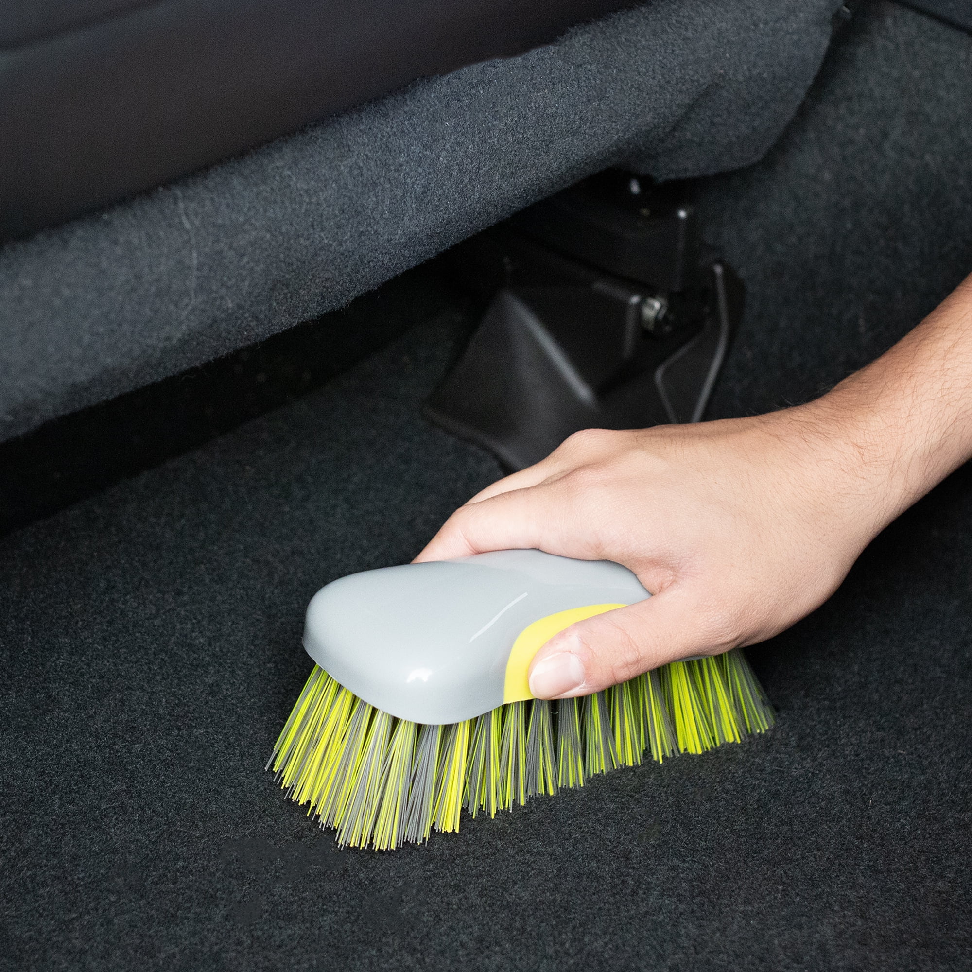 Auto Drive Stiff Bristle Scrub Brush for Carpet and Upholstery Cleaning