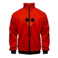thumbnail image 2 of Chaqueta con estampado 3D de dibujos animados de pollos, chaqueta informal con cremallera para vacaciones, abrigo con diseño de pavo y animales de Acción de Gracias, ropa de manga larga para hombre, 2 of 4