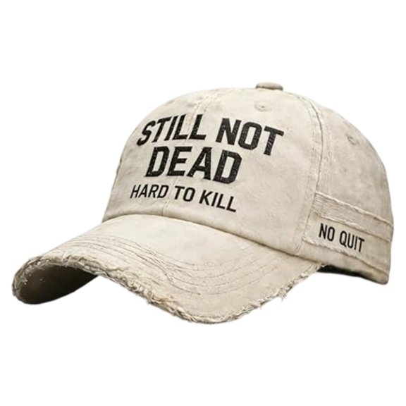 DAMAI Still Not Dead Cap Hard to Kill Hat, Retro Funny Saying Humorous Baseball Caps, Vintage Distressed Adjustable Hat for Men Women