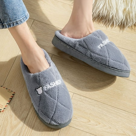 

Cathalem Mens Size 12 Slippers Slip on Couple Men s Winter Indoor Home Plus Velvet Warm Thick Mens Slippers Size 9 Open Toe Grey 8.5