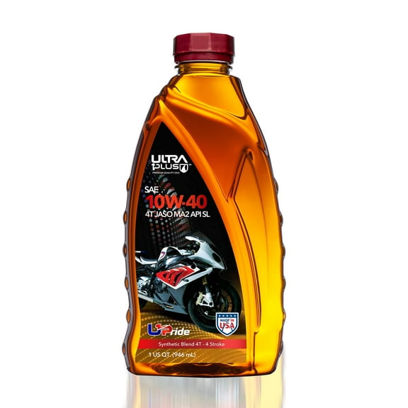 Ultra1Plus SAE 10W-40 Synthetic Blend 4T Engine Oil, API SL, Jaso MA2