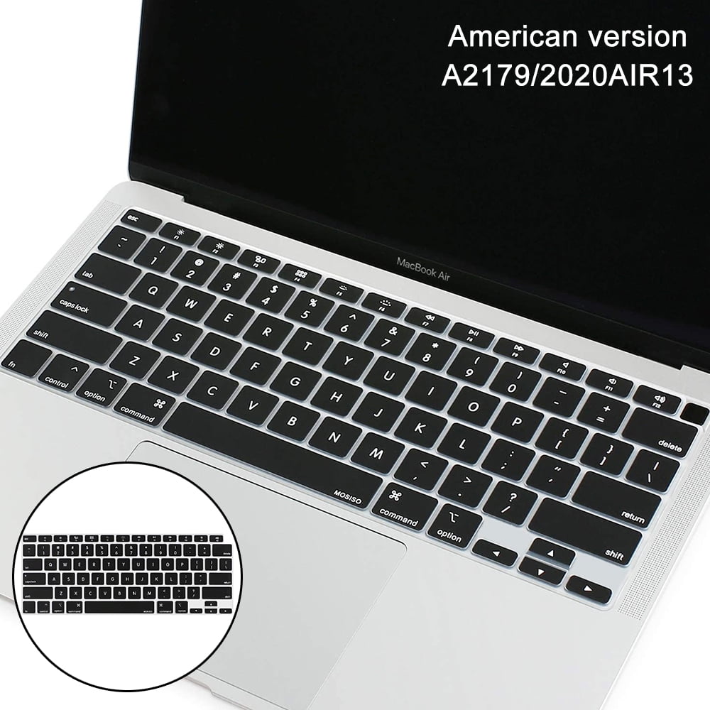 Ultra Thin Keyboard Cover for MacBook Air 13 inch 2020 Release Model A2179 with Touch ID, MacBook Air 13 inch Accessories, Soft-Touch Protective Skin