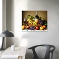 thumbnail image 4 of PALNKART Grape Wine Canvas Wall Art: Fresh Fruit Pictures Abstract Kitchen Artwork Colorful Vintage Food Oil Painting Contemporary Artistic Print for Modern Dining Room Restaurant Living Room 16x12in, 4 of 6