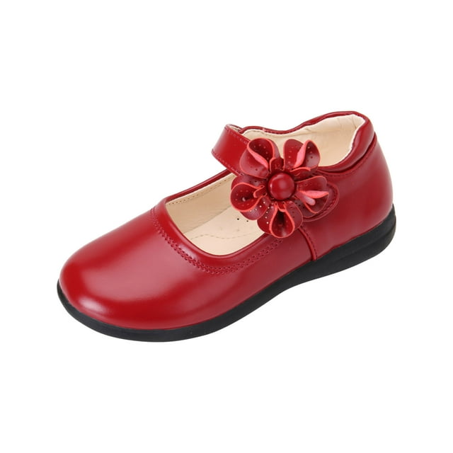 LSLJS Fall New Little Girl Genuine Flower Single Princess Soft Sole Leather Shoes, Girl's Leather Shoes