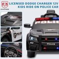 thumbnail image 7 of Nexwills Dodge Charger 12V Ride-On Police Car with Music Black Maximum Speed 3mph, 7 of 7