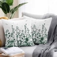 thumbnail image 3 of Outdoor Pillow Cover Watercolor Green Leaves Set of 2 Waterproof Throw Pillowcases Simple Plant Decorative Patio Furniture Pillows for Couch Garden Indoor & Outdoor Use, 3 of 9