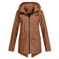 thumbnail image 1 of Veste Légère Patchwork pour Femmes Manteau Confortable à Simple Boutonnage Manteau à Capuche Manteau Décontracté à Manches Longues Poches Symétriques Cardigan, 1 of 4