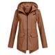 thumbnail image 1 of Pntutb, chaqueta informal sólida para mujer, para exteriores, de talla grande, con capucha, a prueba de viento, abrigo suelto, selecciones de Flash Pntutb Pntutb-5953, 1 of 4