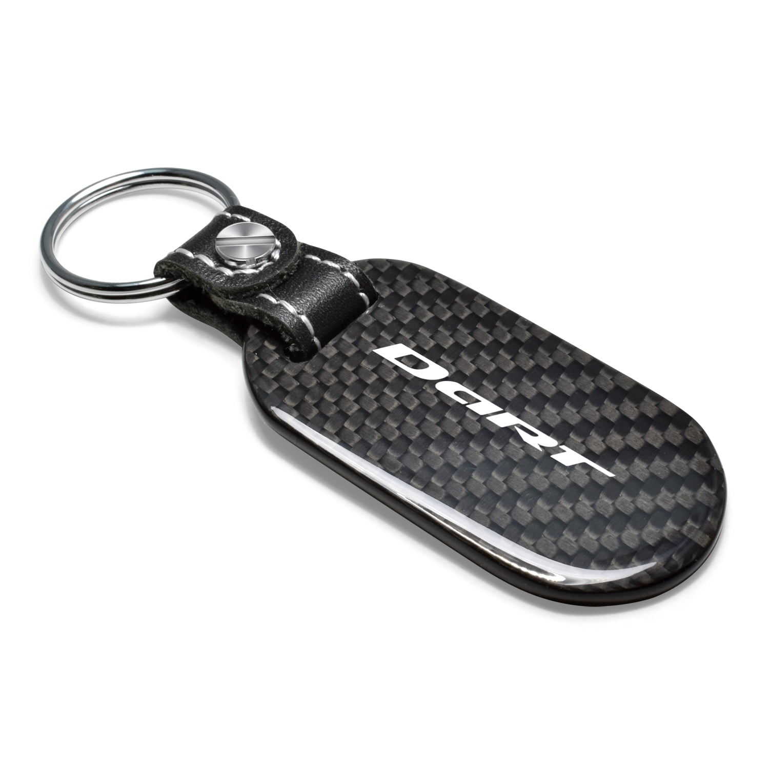 Dodge Dart 100% Real Black Carbon Fiber Tag Style Key Chain