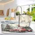 thumbnail image 5 of Christmas Tree Truck Snowman Dish Drying Mat 18x24 Absorbent Microfiber Draining Rack Pad for Kitchen Counter Sink, 5 of 8