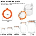 thumbnail image 2 of 12Pcs Rubber Seals for Glass Jars, 3.7inch Airtight Rubber Gasket for Glass Jars Replacement Leak Proof Rubber Jar Seals for Mason Jars Jar Lids(Orange), 2 of 8