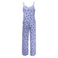 thumbnail image 4 of Tnhcen Romantic Heart Print Pajama Set Women's Camisole & Pants Sleepwear (S-2XL) Soft & Stretchy, 4 of 5