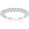 thumbnail image 1 of 1/2ct U Prong Diamond Milgrain Wedding Ring Stackable Deco Band 14k White Gold, 1 of 3