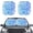 Blue White Snowflake Pattern, variant on XYZCANDO Car Windshield Sun Shade with Neon Pineapple Print, Reflector Sunshade 2 Piece Set for Blocking Heat, Fits Most Vehicle Sizes for Daily Driving