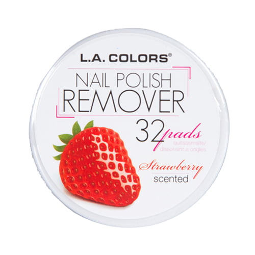 3 Pack) . COLORS Nail Polish Remover Pads - Strawberry 