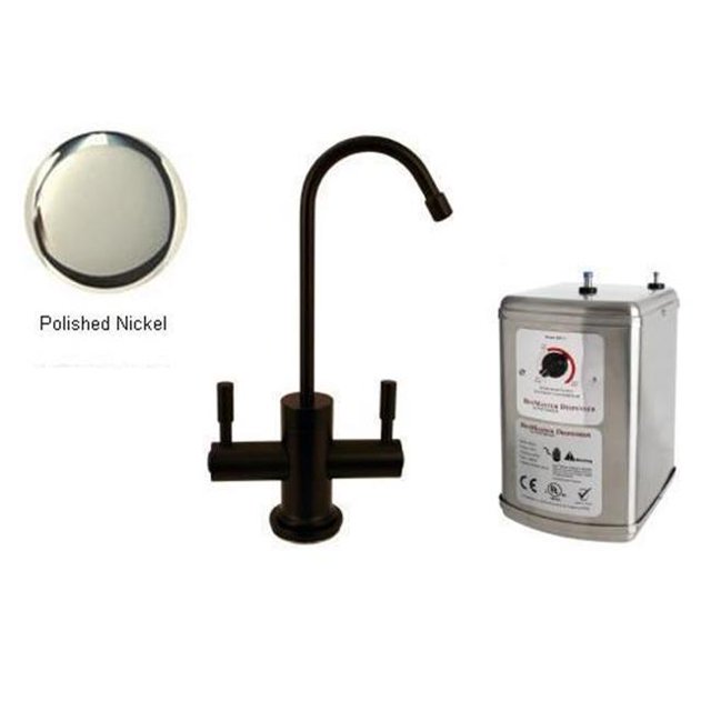 Westbrass D2051H-05 Contemporary Hot-Cold Water Dispenser Kit - Polished Nickel
