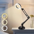 thumbnail image 1 of Ilumine su visión: Lupa de estilo industrial con luz, 3 modos de color, regulable sin niveles, lámpara de lectura de bajo consumo, 1 of 5