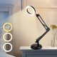 thumbnail image 1 of Lámpara de escritorio flexible y ajustable, luz LED de ahorro de energía para el hogar y la oficina, luz de escritorio para el cuidado de los ojos con lámpara de lupa, perfecta para trabajos, 1 of 5
