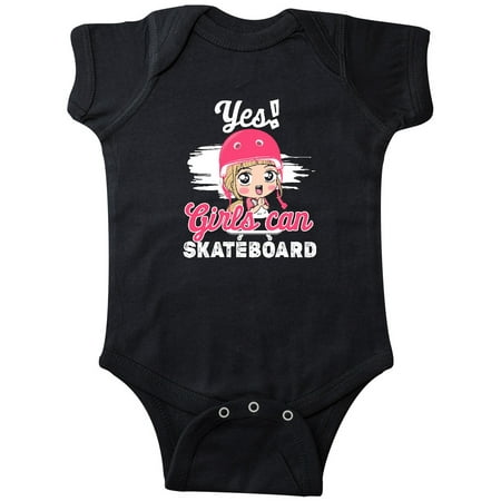 

Inktastic Skateboarding Cute Girls Gift Baby Girl Bodysuit
