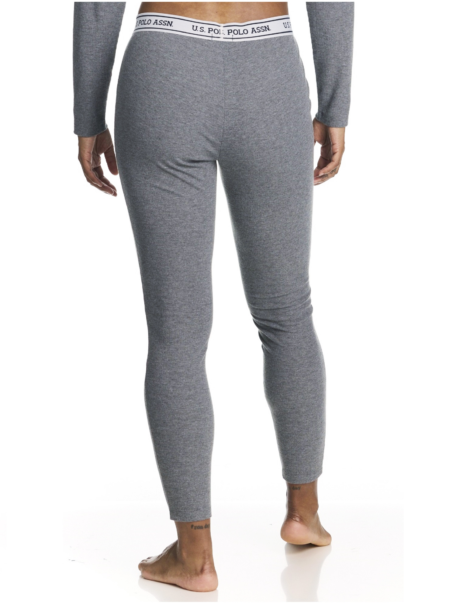 U.S. Polo Assn. Women's Ribbed Henley Thermal Set photo 5