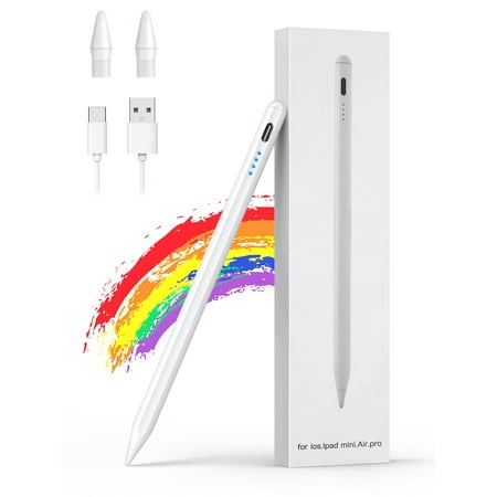 Hastraith iPad Pencil with Tilt Sensitivity and Palm Rejection for Apple iPad/iPad Mini/iPad Air/iPad Pro (All Model of 2018 to 2022) - White Stylus Pen