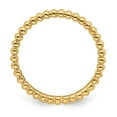 thumbnail image 2 of 925 Sterling Silver Stackable Expressions Gold-plated Beaded Ring Size: 8; for Adults and Teens; for Women and Men, 2 of 5