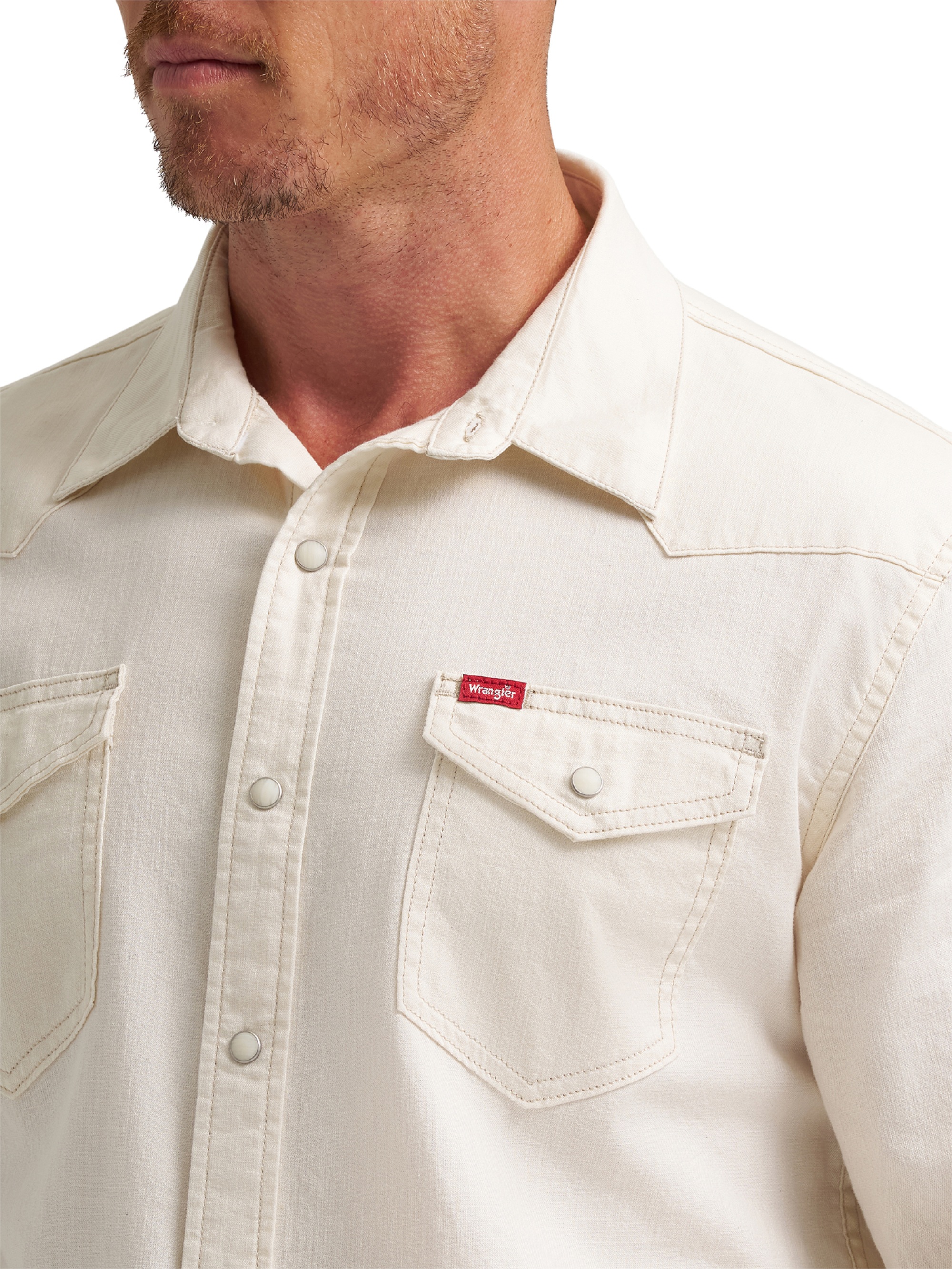 Wrangler Men's Slim Fit Long Sleeve Twill Denim Shirt photo 5