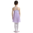 thumbnail image 3 of Xnihocha Kids Girls Ballet Dance Leotard Tutu Dress Cross Back Camisole Dress Modern Lyrical Dancewear Lavender L, 3 of 7