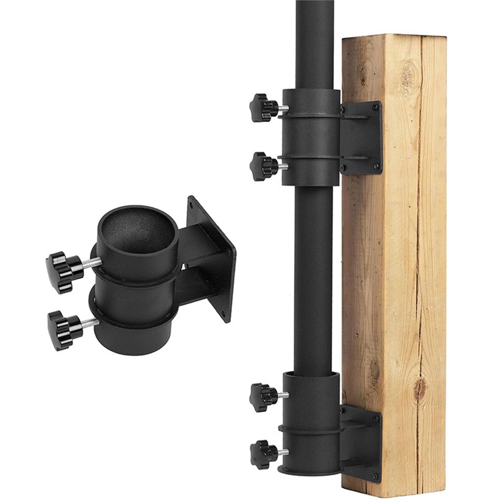 Metal Umbrella Stand Umbrella Deck Mount Fixed Patios Umbrella Holder for Corner Fences Courtyards Fit Diameter 2inch