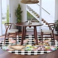 thumbnail image 4 of Easter Gnomes Round Rug 6ft Washable Circle Kitchen Rugs Non Slip Eggs Rabbit Ears Spring Daisy Buffalo Plaid Large Area Rug Indoor Floor Carpet for Bedroom Living Room Home Office Dining Room, 4 of 8