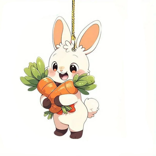 Birdeem Easter Carrot Rabbit Home Scene Layout Hanging Parts