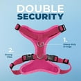 thumbnail image 2 of Voyager Step-In Lock Dog Harness & Reflective Leash Set w/ Neoprene Handle 6ft - For Small to Large Breed Dogs/ Cats, Cute & Heavy-Duty for Walking, Running & Training - Fuchsia Fuchsia Trim, XXXS, 2 of 9