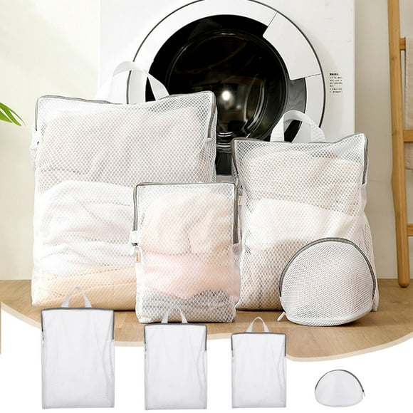 Bolsas de lavandería de malla para prendas delicadas | 100% Poliéster | Malla transpirable duradera con cremallera | Bolsas organizadoras de lavandería multiusos | 4 Tamaños: 40x50cm, 40x30cm