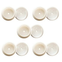 Round Closet Pole Socket, Pack of 5, Fits Standard Closet Rods, White – Design House, 182741