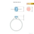 thumbnail image 4 of ANGARA Natural Prong-Set Cushion 1.2 ct Aquamarine Solitaire Ring in 925 Sterling Silver for Women (Size-8x6mm) | March Birthstone, Anniversary, Jewelry Gift for Women | Natural Aquamarine Ring, 4 of 9