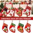thumbnail image 5 of QHUDLV 4PCS Christmas Red Sock Gift Bags Xmas Snowman Stocking Bags Cute Treat Bags with Red Hanging Loop Party Favors Stockings for Home Party Favors, 5 of 9