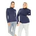 thumbnail image 2 of Stretch Is Comfort Women's Oh So Soft Long Sleeve Mock Neck Top | Adult Small-Large, 2 of 6