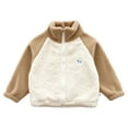 thumbnail image 5 of SuTry Girls Solid Color Long Sleeve Jacket Windproof Warm Fleece-Lined Casual Fall Winter Cozy Outerwear for Everyday Coat for Kids 3-17 Years(Coffee,5-6 Years), 5 of 5