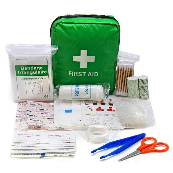 121 Piece Compact First Aid Kit - Green