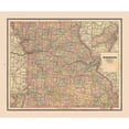 thumbnail image 3 of Cram 23x20 Black Modern Framed Museum Art Print Titled - Missouri - Cram 1888, 3 of 5